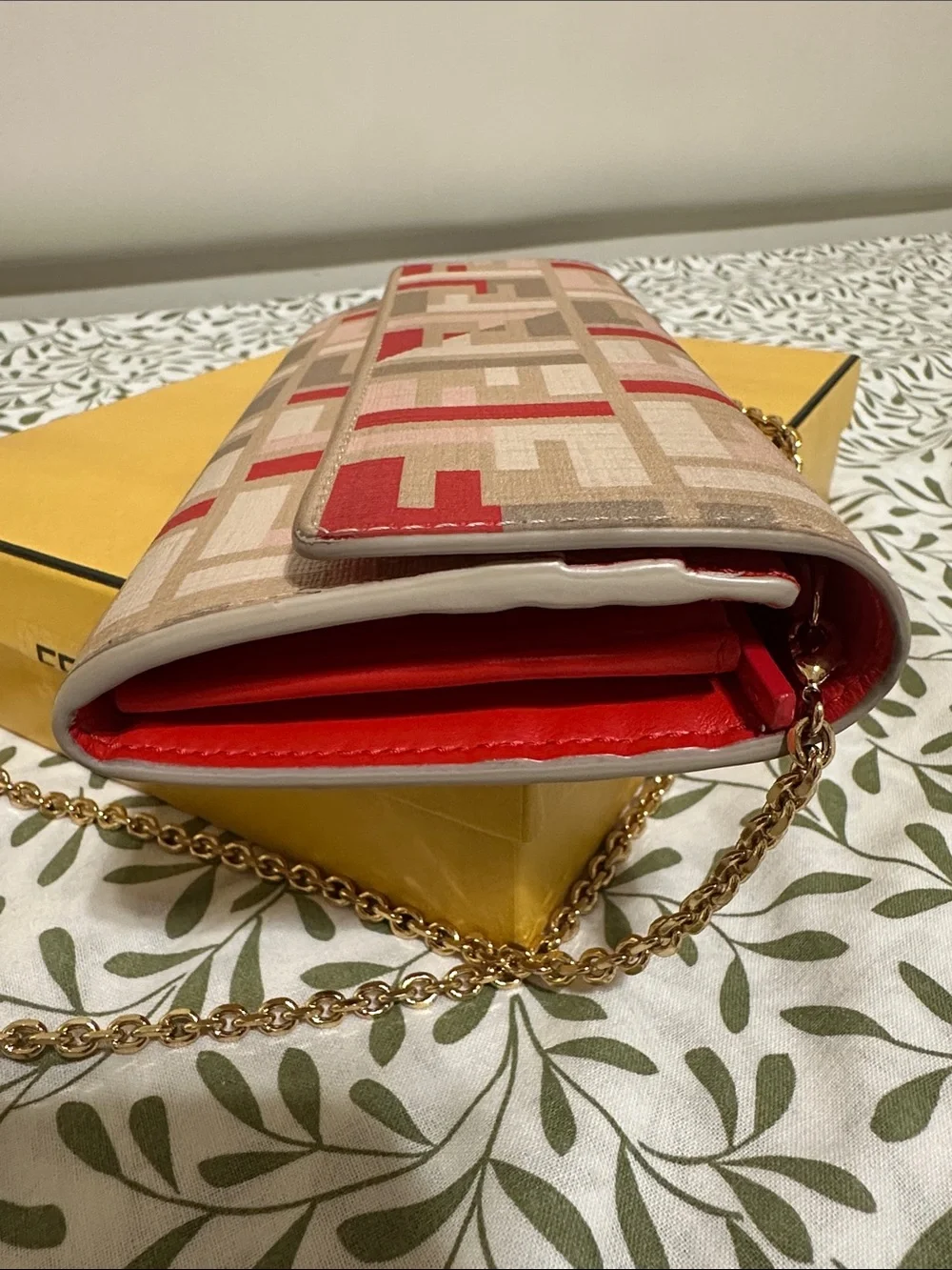 Fendi Coated Canvas/PVC Wallet on Chain - Picture 6 of 15